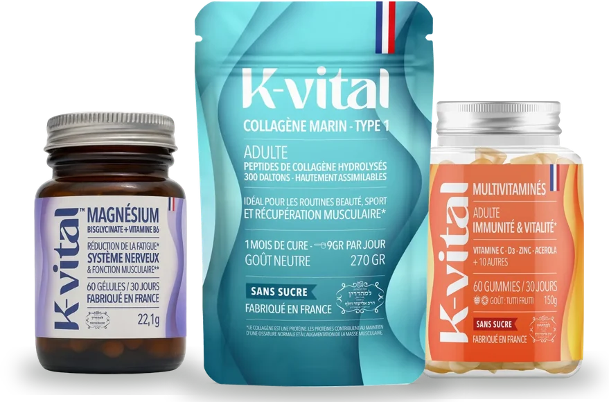 Collagène marin, magnésium et multivitamines K-Vital