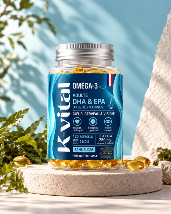 Oméga-3 Adulte — DHA & EPA d'Algues Marines